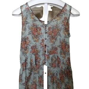Forever 21 Sheer High/Lo Hem Cropped Tank Medium